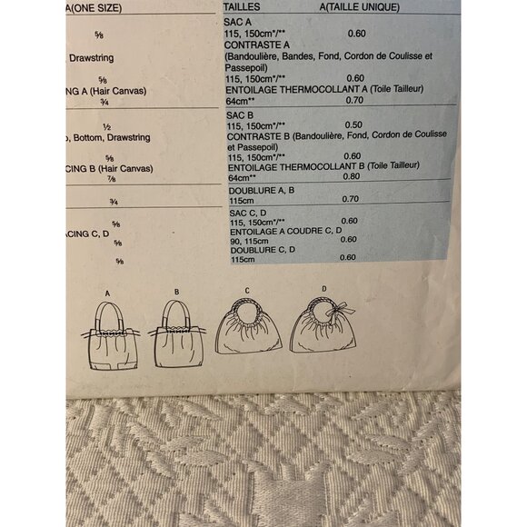 McCall's Misses Handbag Sewing Pattern B4645 - Picture 6 of 9